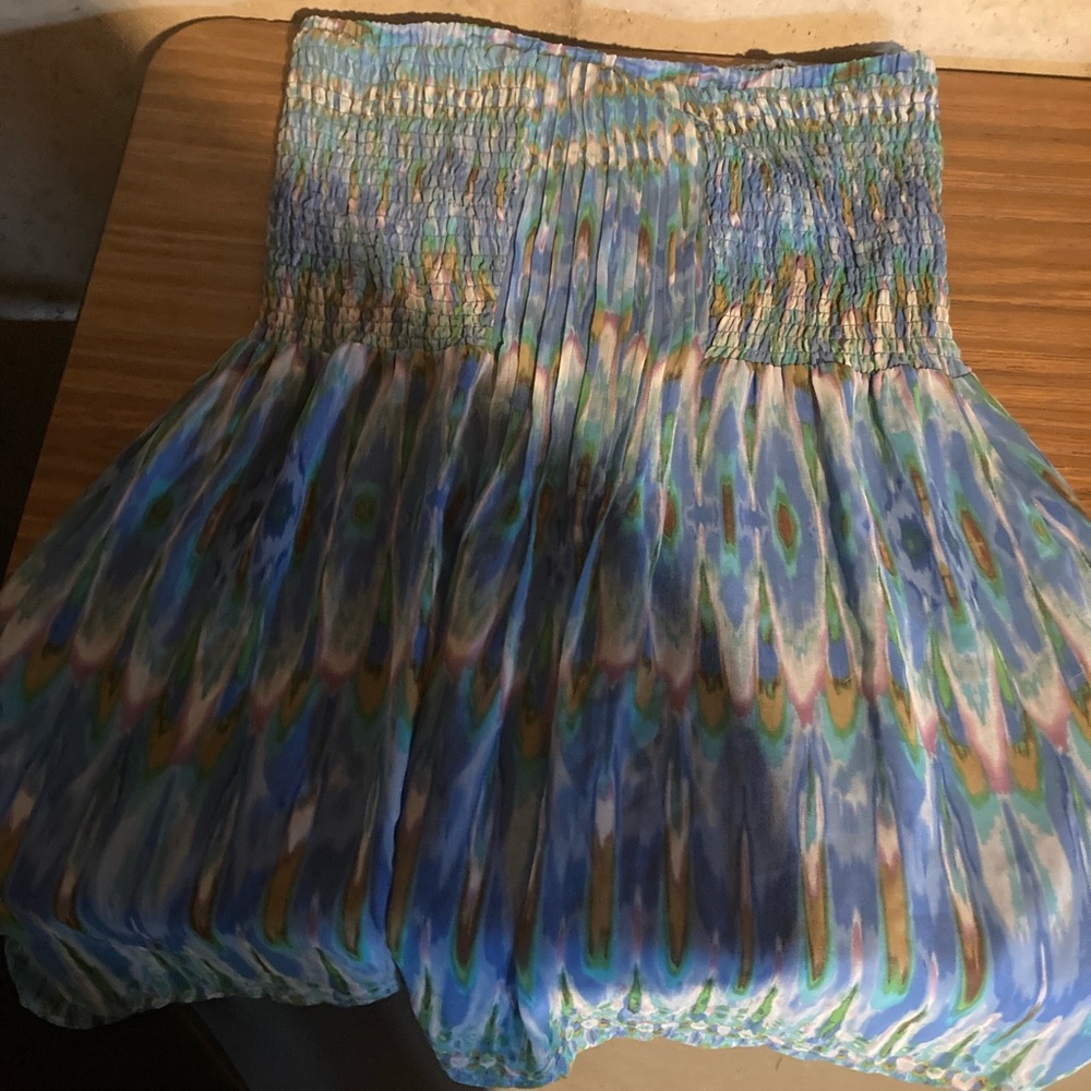 Fynn and Rose Strapless Multicolor Dress Size 12